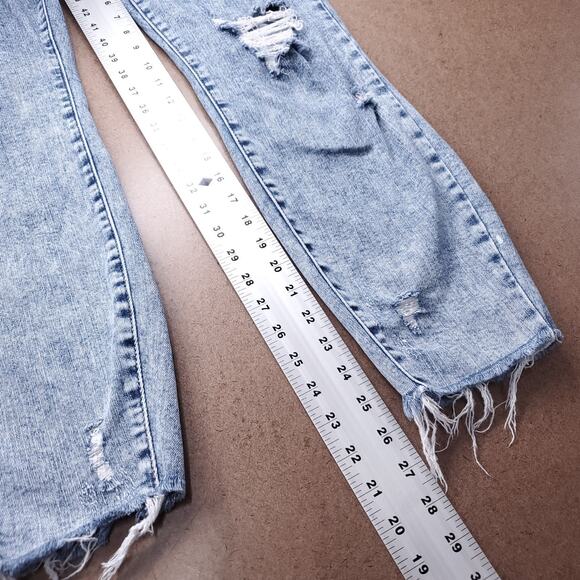 Judy Blue Jeans Women 14W Acid Wash Skinny Fit Ankle Distressed Retro Grunge - Picture 7 of 11